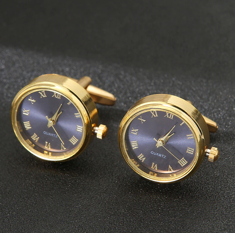 Manžetové gombíky zlaté hodinky